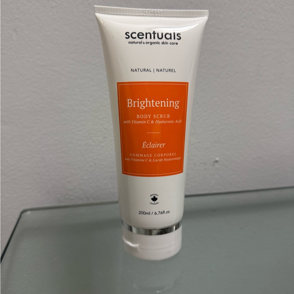 Orange and White Cleanser & Exfoliant Skincare